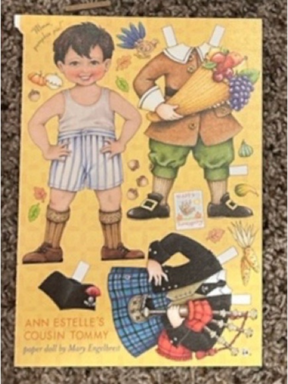 Mary Engelbreit Ann Estelle Cousin Tommy Paper Doll Set + Audrey Ann Insert